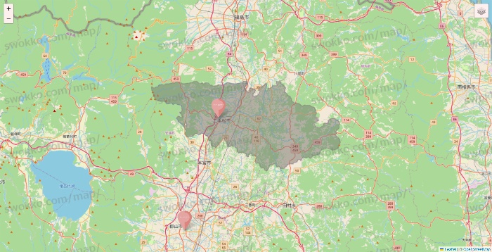 福島県のTHREEPPY・CouCouの店舗地図