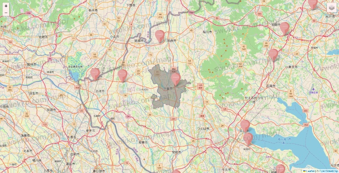 茨城県のTHREEPPY・CouCouの店舗地図