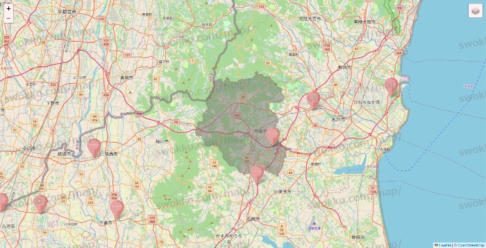 茨城県のTHREEPPY・CouCouの店舗地図