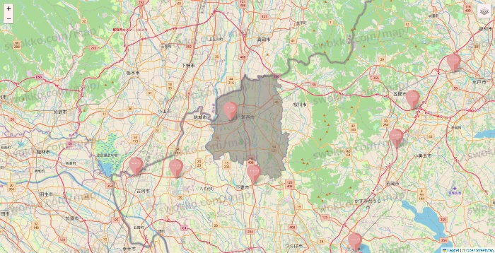 茨城県のTHREEPPY・CouCouの店舗地図