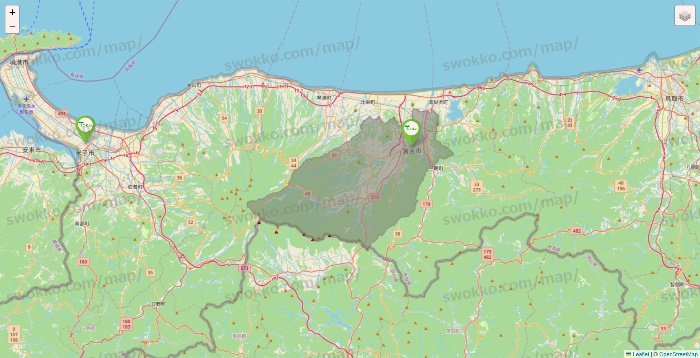 鳥取県のTOKUTOKUYAの店舗地図