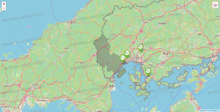 広島県のTOKUTOKUYAの店舗地図