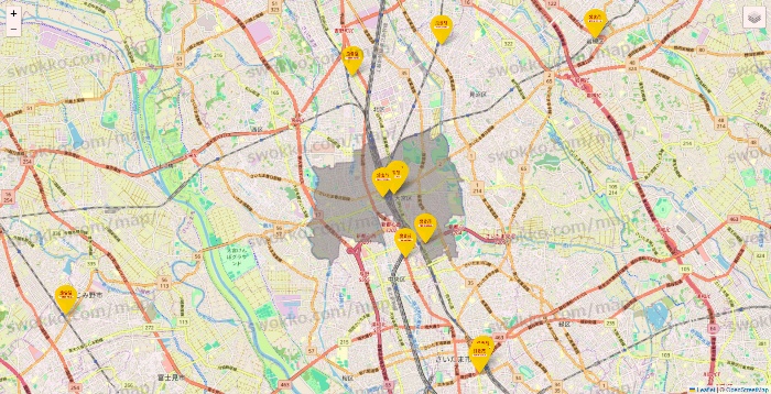 埼玉県の鳥貴族の店舗地図