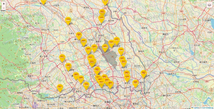 埼玉県の鳥貴族の店舗地図