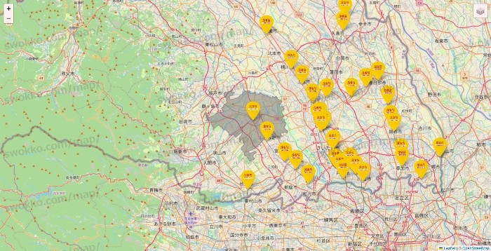 埼玉県の鳥貴族の店舗地図