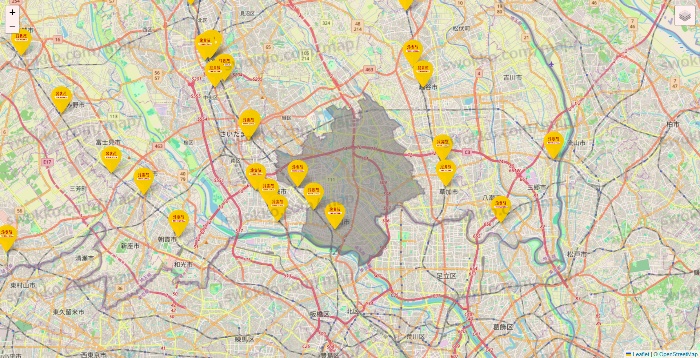 埼玉県の鳥貴族の店舗地図