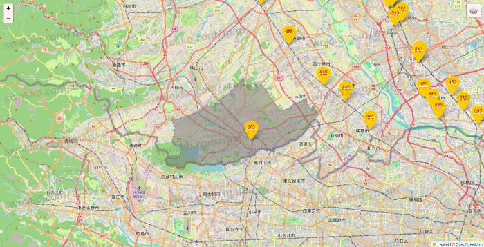 埼玉県の鳥貴族の店舗地図