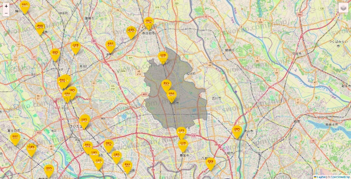 埼玉県の鳥貴族の店舗地図