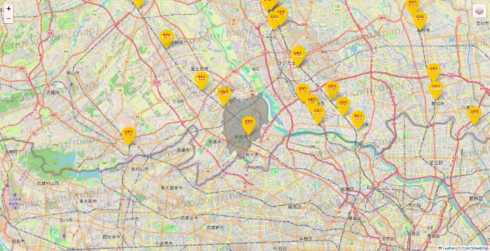 埼玉県の鳥貴族の店舗地図