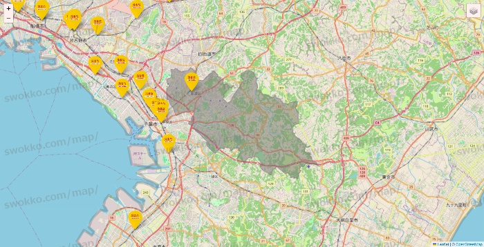 千葉県の鳥貴族の店舗地図