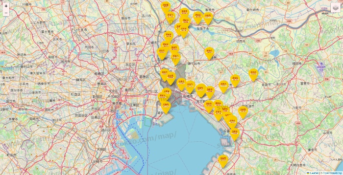 千葉県の鳥貴族の店舗地図