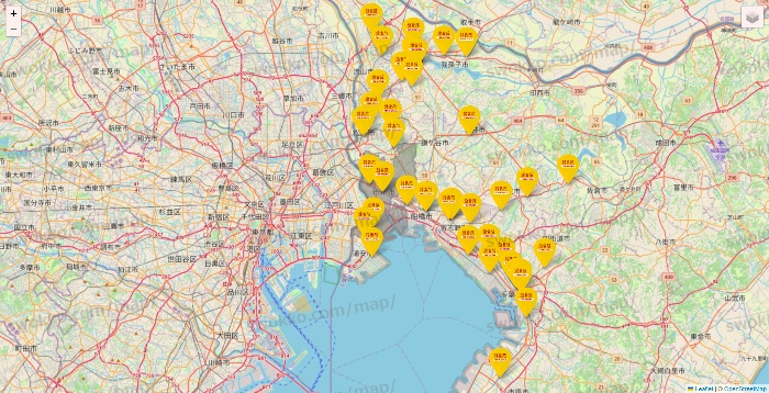 千葉県の鳥貴族の店舗地図