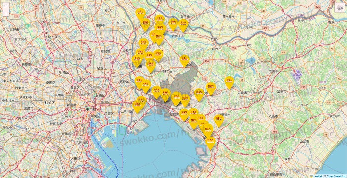 千葉県の鳥貴族の店舗地図