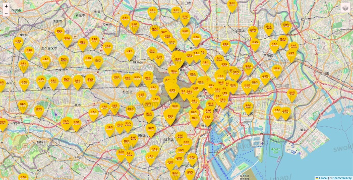 東京都の鳥貴族の店舗地図