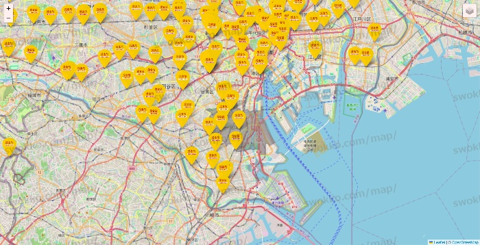 東京都の鳥貴族の店舗地図