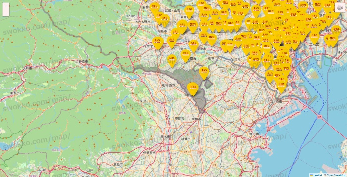 東京都の鳥貴族の店舗地図