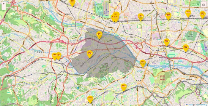 東京都の鳥貴族の店舗地図