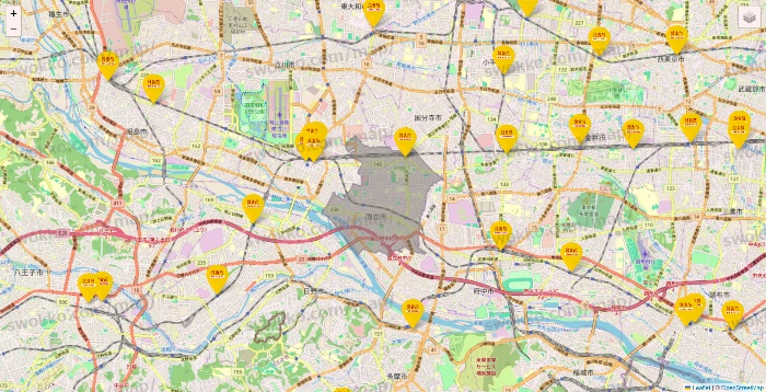 東京都の鳥貴族の店舗地図