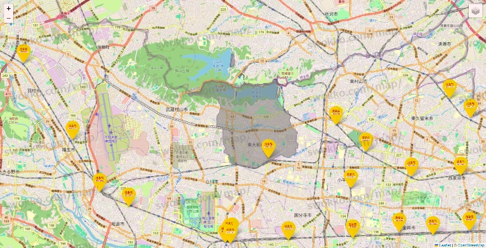 東京都の鳥貴族の店舗地図