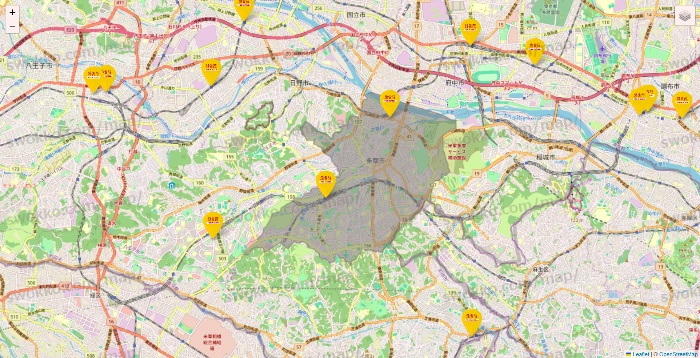 東京都の鳥貴族の店舗地図