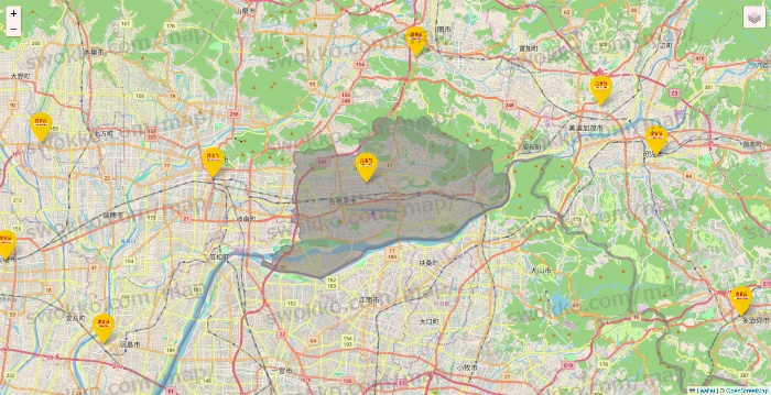 岐阜県の鳥貴族の店舗地図