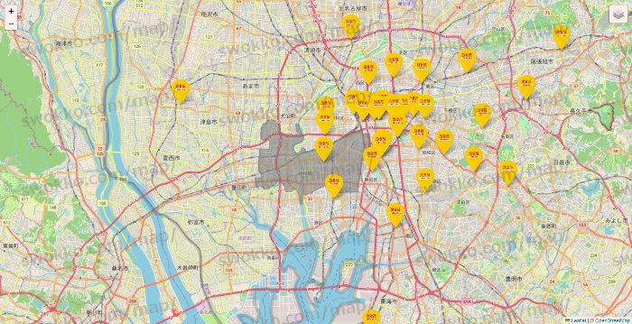 愛知県の鳥貴族の店舗地図