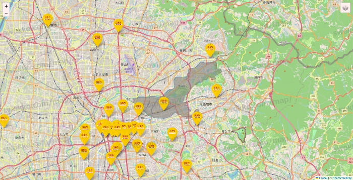 愛知県の鳥貴族の店舗地図