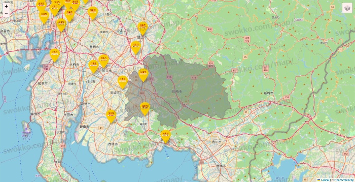 愛知県の鳥貴族の店舗地図