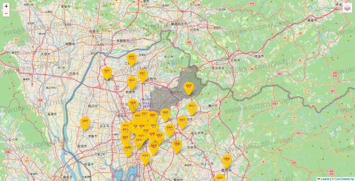 愛知県の鳥貴族の店舗地図