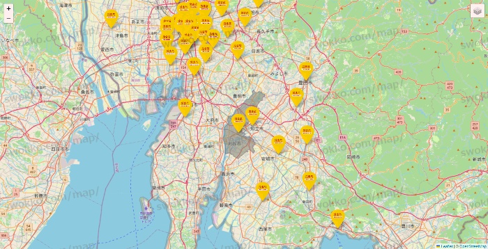 愛知県の鳥貴族の店舗地図