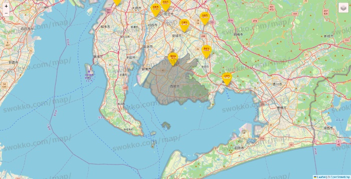 愛知県の鳥貴族の店舗地図