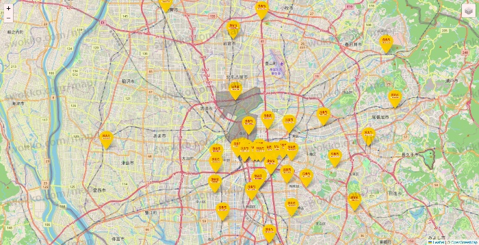 愛知県の鳥貴族の店舗地図