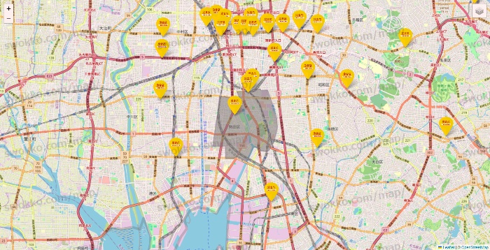 愛知県の鳥貴族の店舗地図