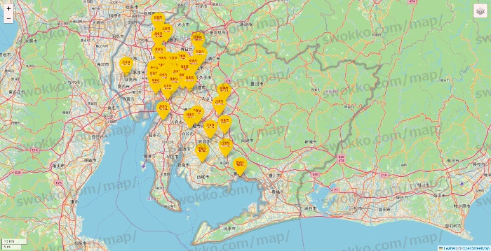 愛知県の鳥貴族の店舗地図