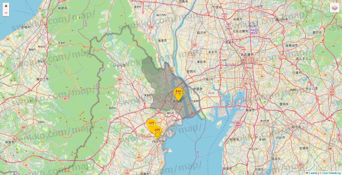 三重県の鳥貴族の店舗地図