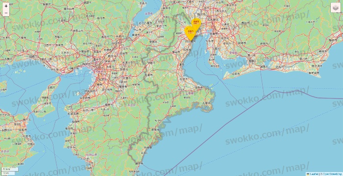 三重県の鳥貴族の店舗地図