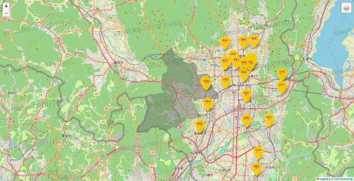 京都府の鳥貴族の店舗地図