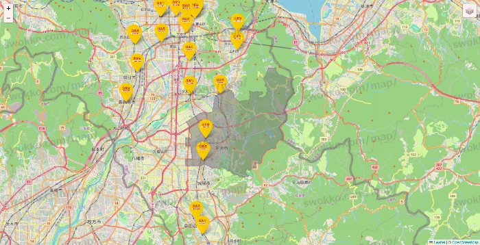 京都府の鳥貴族の店舗地図