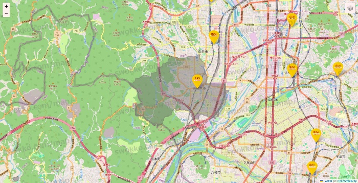 京都府の鳥貴族の店舗地図