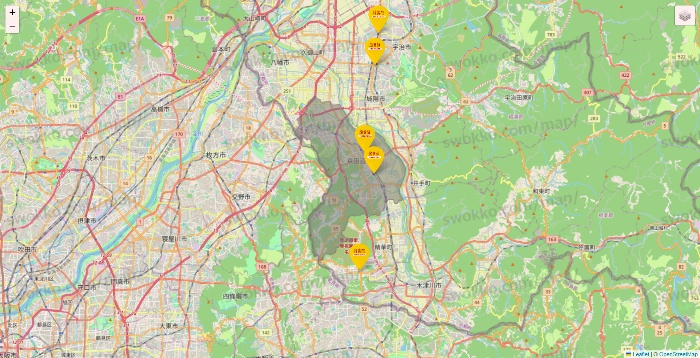 京都府の鳥貴族の店舗地図