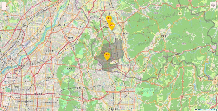 京都府の鳥貴族の店舗地図