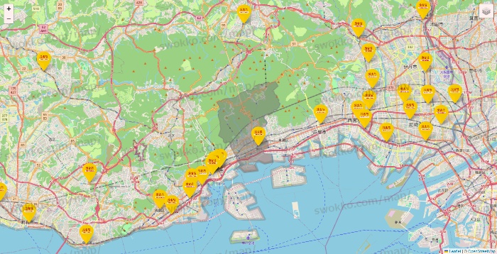 兵庫県の鳥貴族の店舗地図