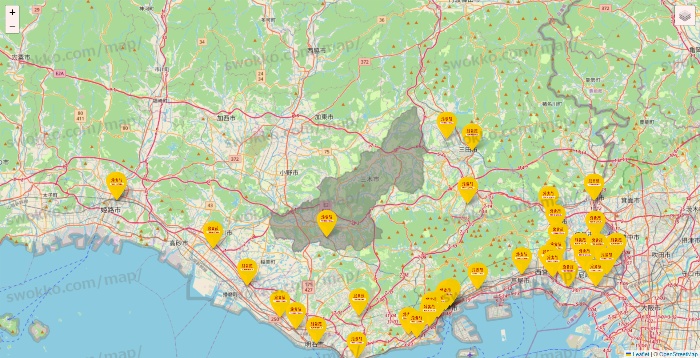 兵庫県の鳥貴族の店舗地図