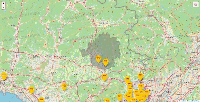 兵庫県の鳥貴族の店舗地図