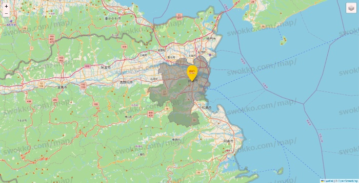 徳島県の鳥貴族の店舗地図