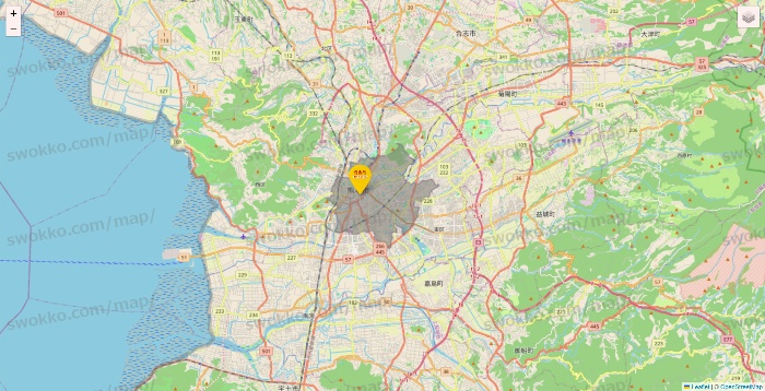 熊本県の鳥貴族の店舗地図