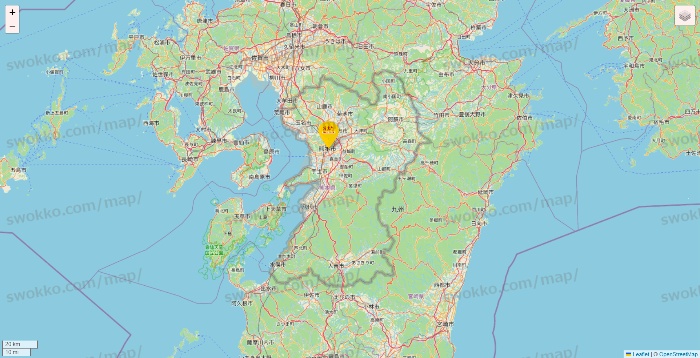 熊本県の鳥貴族の店舗地図