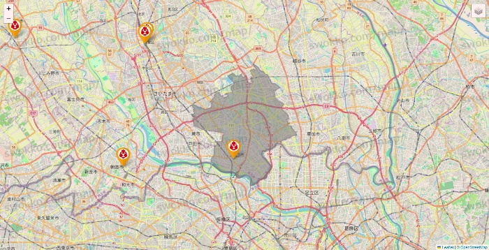 埼玉県の鳥メロの店舗地図