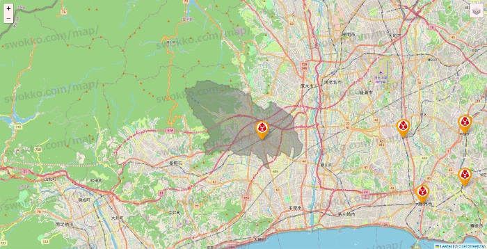 神奈川県の鳥メロの店舗地図
