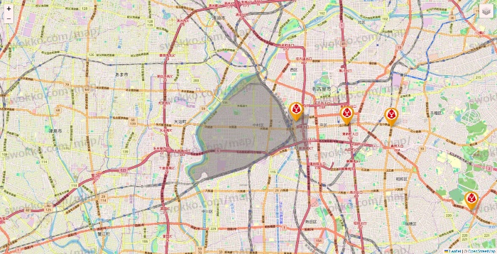 愛知県の鳥メロの店舗地図